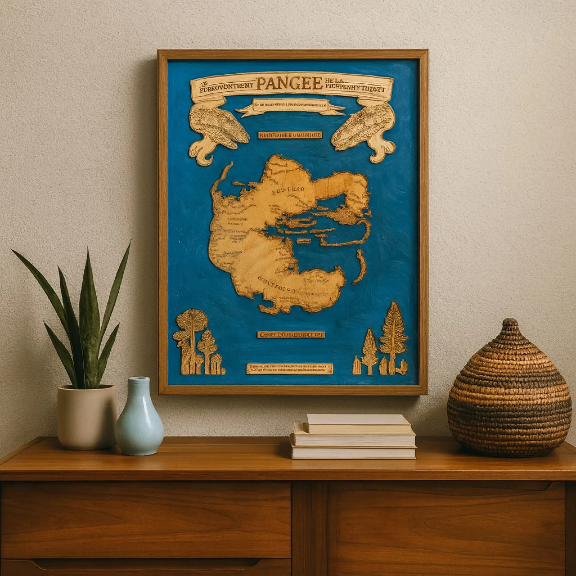 Tableau décoratif – Carte de la Pangée (supercontinent)